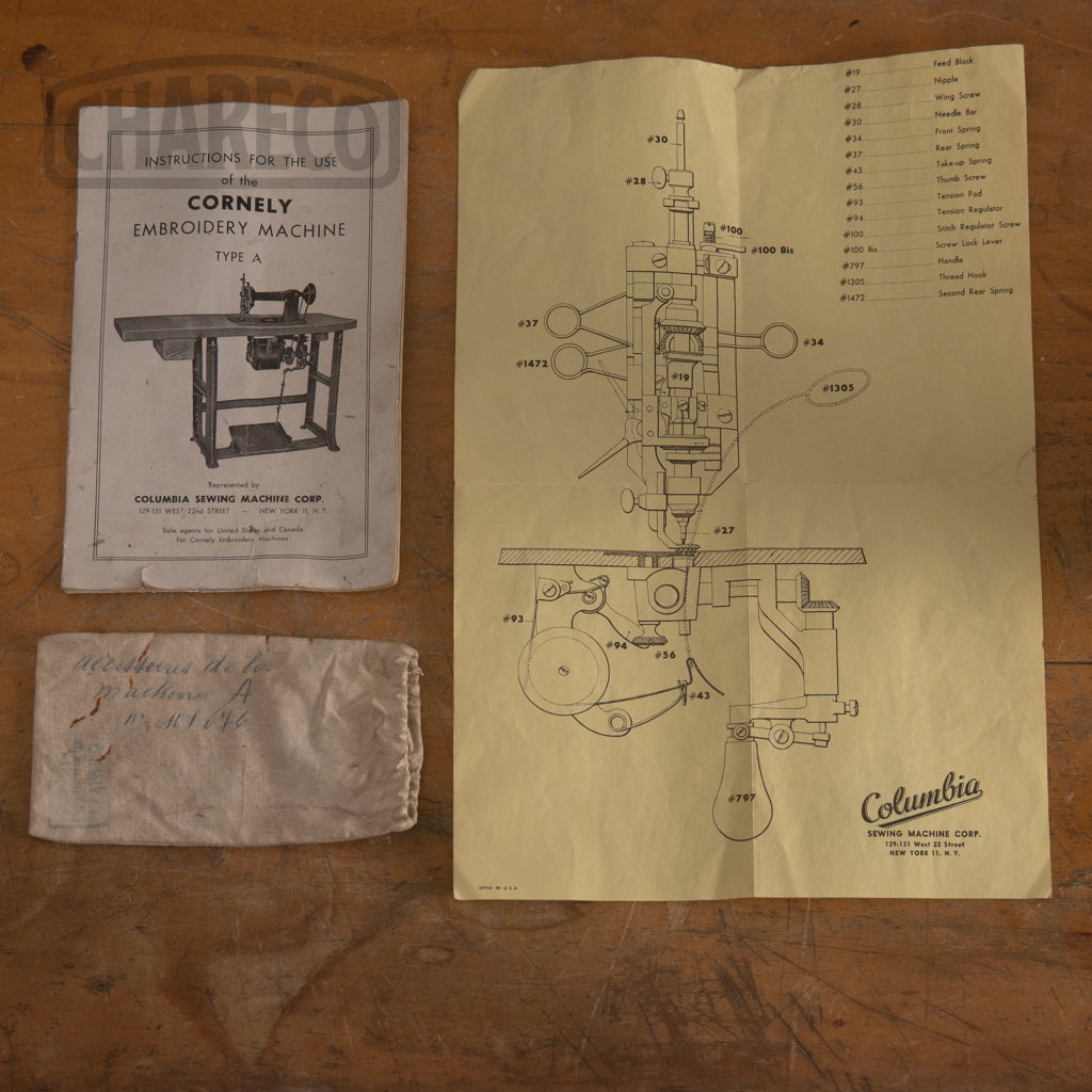 Cornely A Chainstitch Embroidery Machine